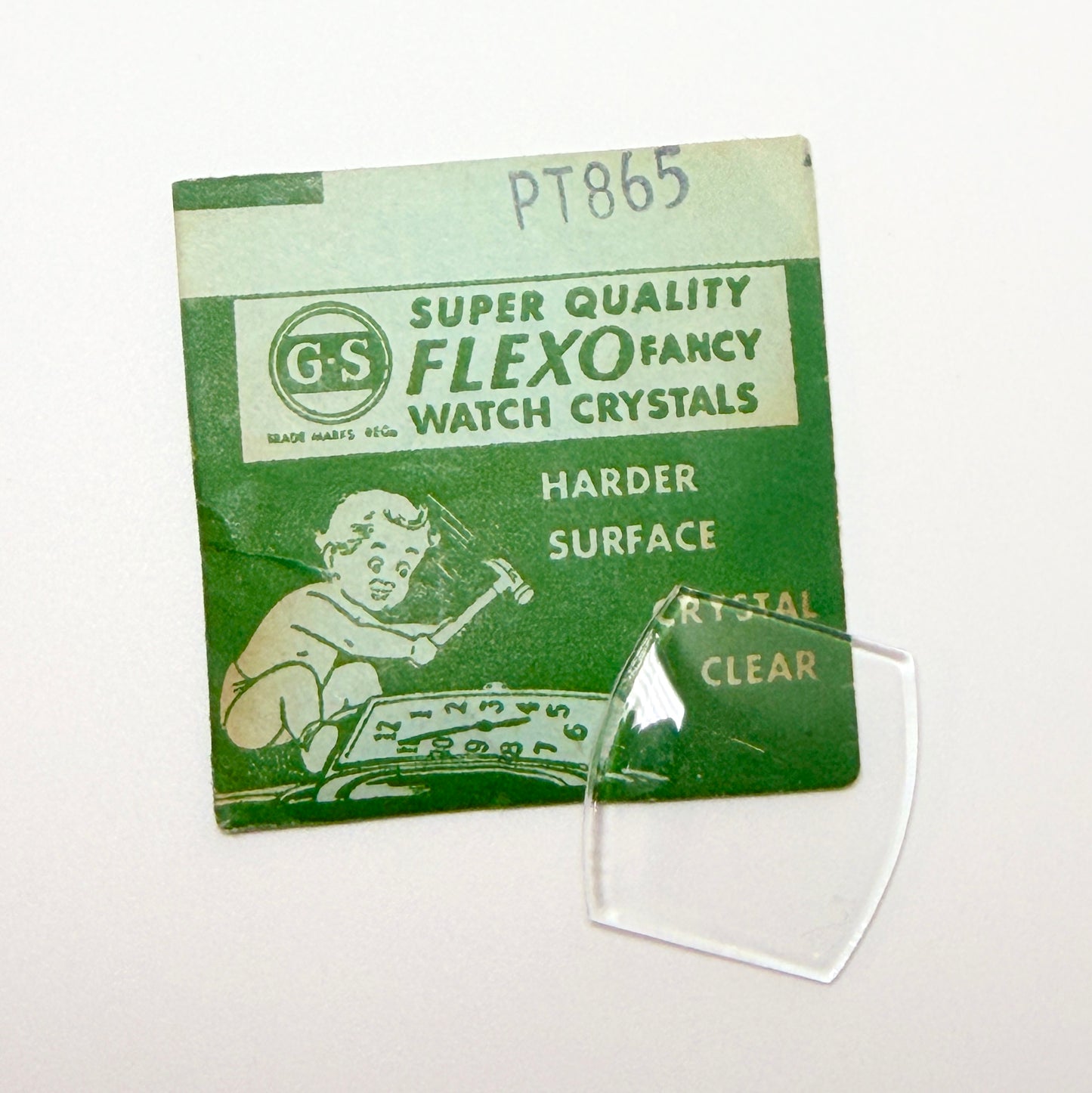 Tonneau / Barrel (PT Series) - Bottom Edges Flat - G-S Flexo Acrylic Watch Crystals - Vintage New Old Stock