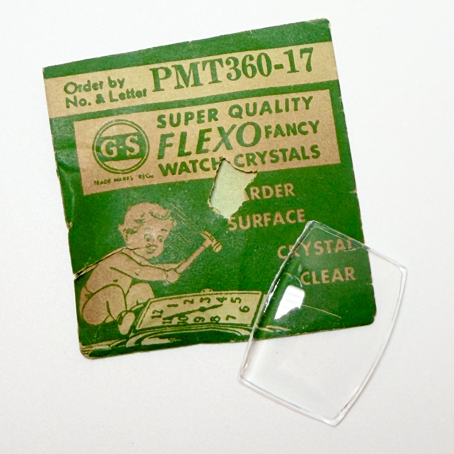 Tonneau / Barrel (PMT Series) - Bottom Edge Curved (Both Sides) - G-S Flexo Acrylic Watch Crystals - Vintage New Old Stock
