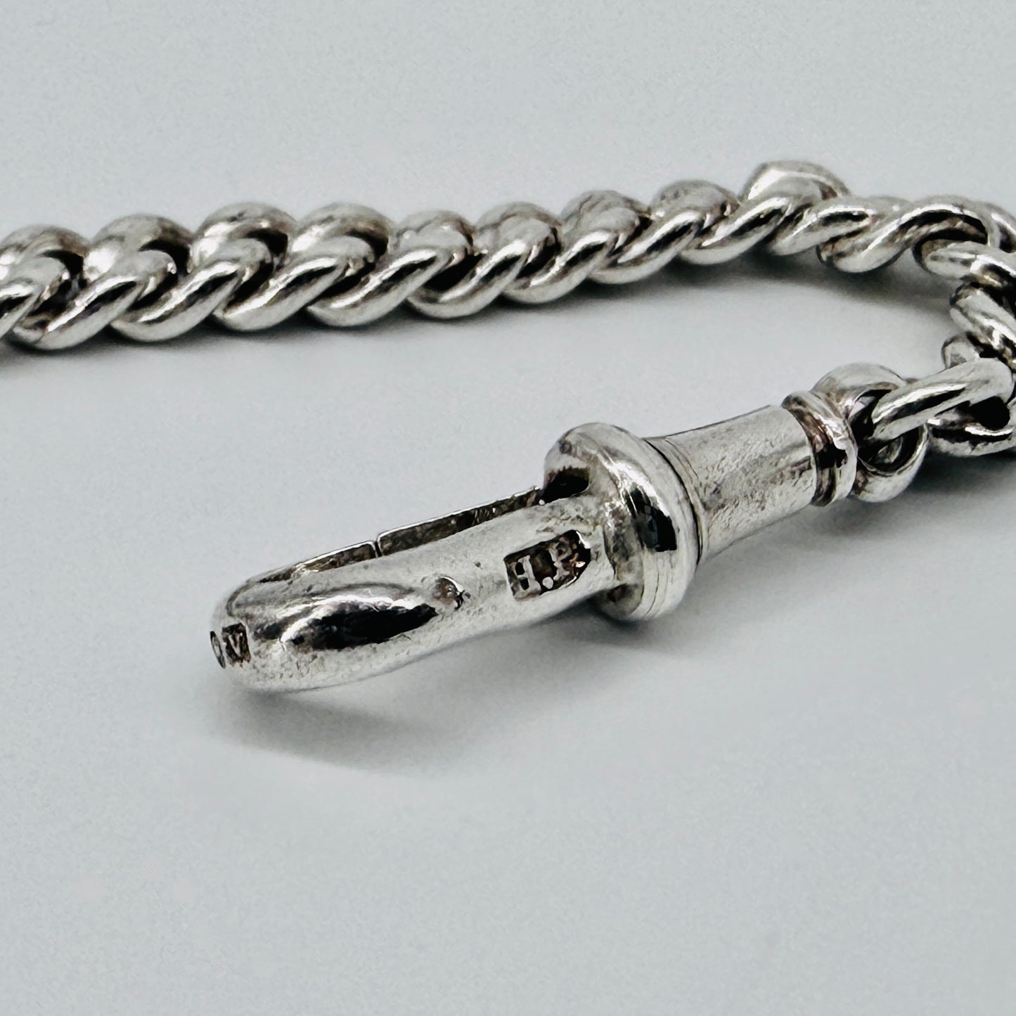 Antique Sterling Silver Albert Pocket Watch Chain & Fob – Birmingham 1919/20
