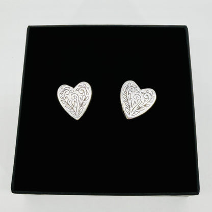 Vintage Sterling Silver Heart Cufflinks – London 2002, Links of London