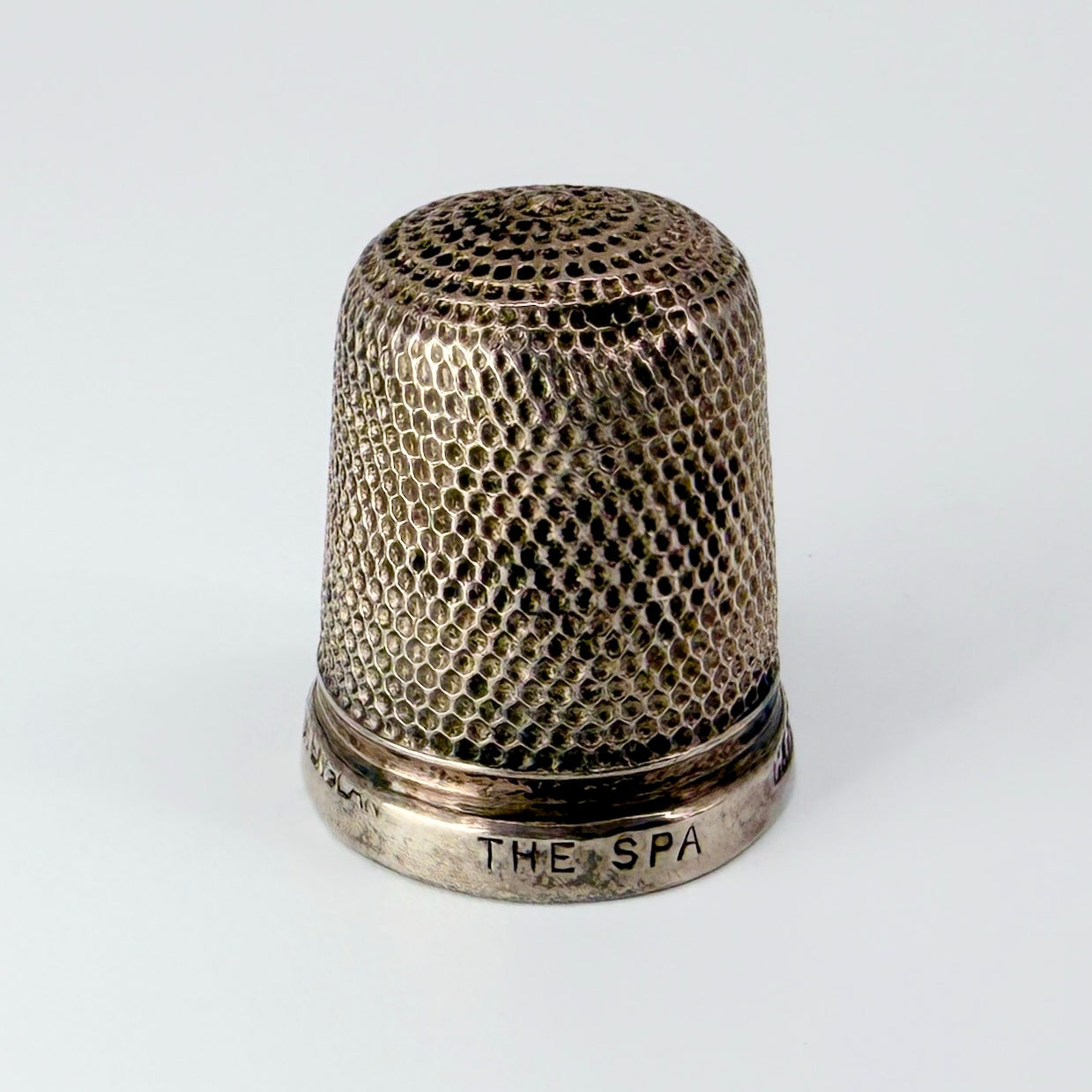 Antique Sterling Silver Thimble – "THE SPA" – H.G. & S.