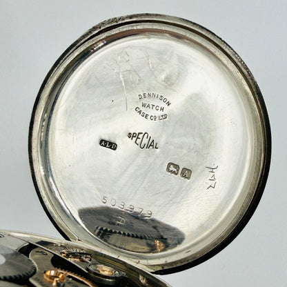 Antique Waltham "Royal" Pocket Watch - 1903 Movement - 1925 Silver Dennison Case - Working