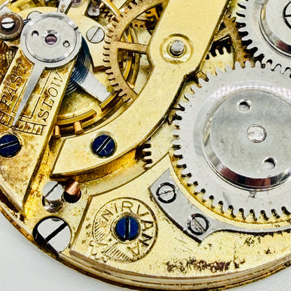 Antique Swiss "Nirvana" Pocket Watch Movement - 31.6mm - Stem at 3 – Spares / Repair