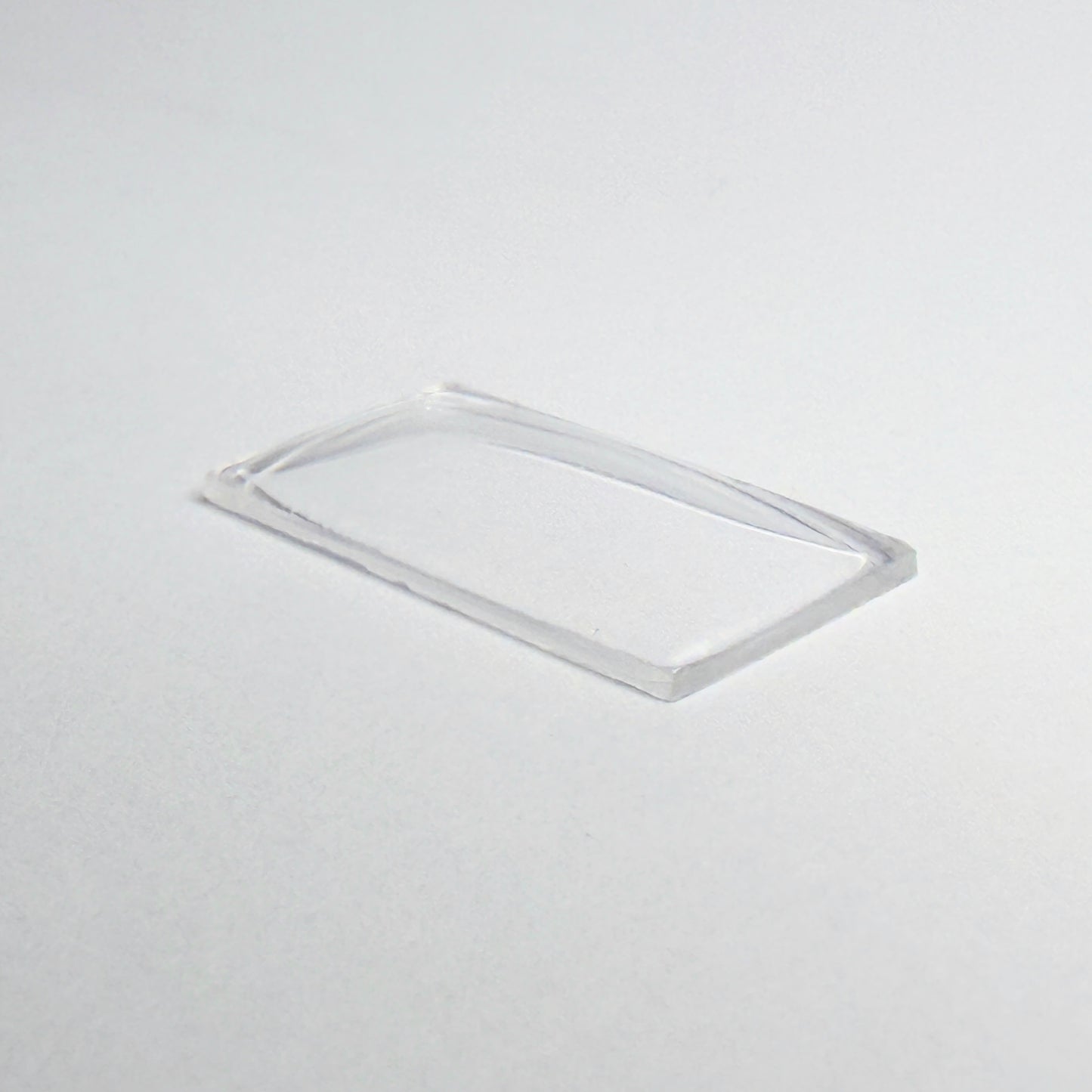 Rectangle Domed - Bottom Edges Flat - G-S Flexo Acrylic Watch Crystals - Vintage New Old Stock