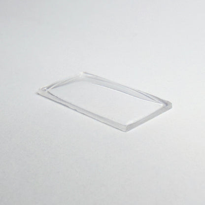 Rectangle Domed - Bottom Edges Flat - G-S Flexo Acrylic Watch Crystals - Vintage New Old Stock
