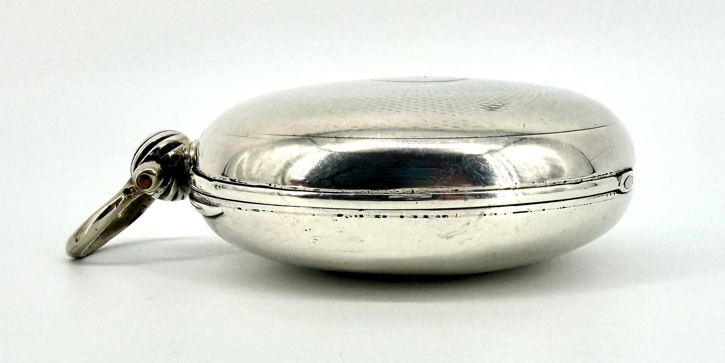 Antique Silver Cased Full Hunter Fusee Pocket Watch – London 1854 – J. Rogers