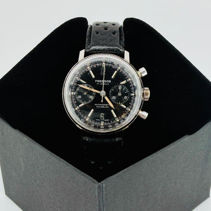 Vintage Freeson Black Dial Chronograph Watch - Landeron 48 - c.1960s