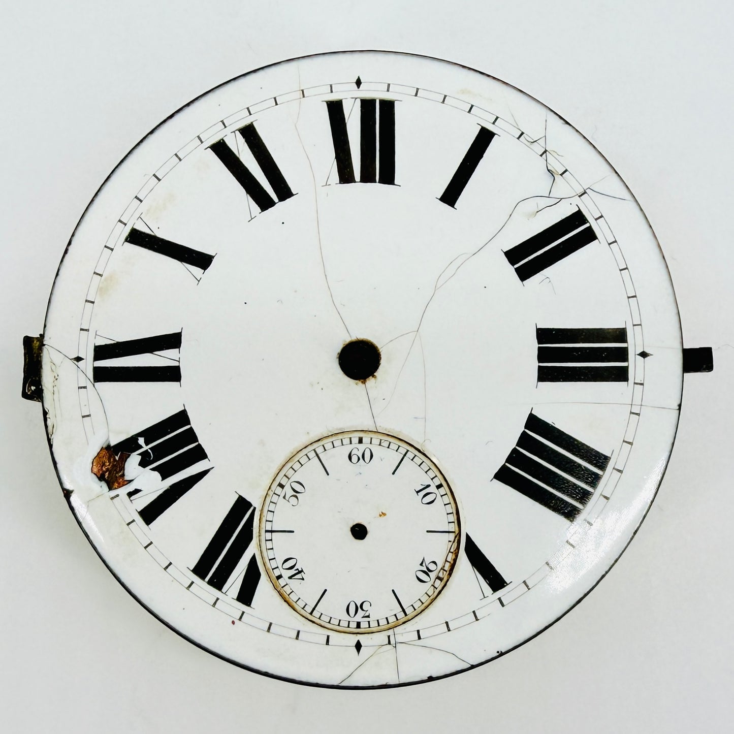 Antique English Pocket Watch Movement – 48.3mm – Working Requires Service