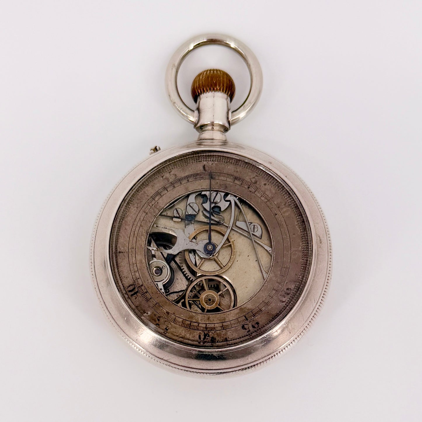 Antique Double-Sided Chronograph Pocket Watch – Working