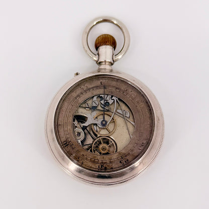 Antique Double-Sided Chronograph Pocket Watch – Working