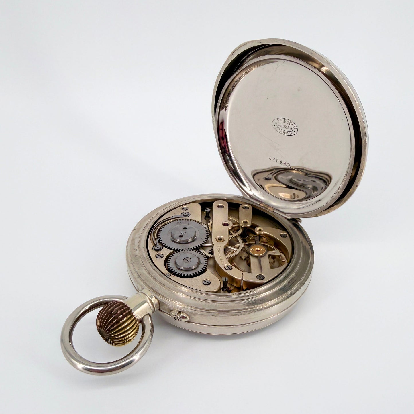Antique DOXA Goliath Swiss Pocket Watch - 66mm - Working