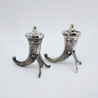 Pair of Antique Norwegian Silver Pepper Pots – Magnus Aase