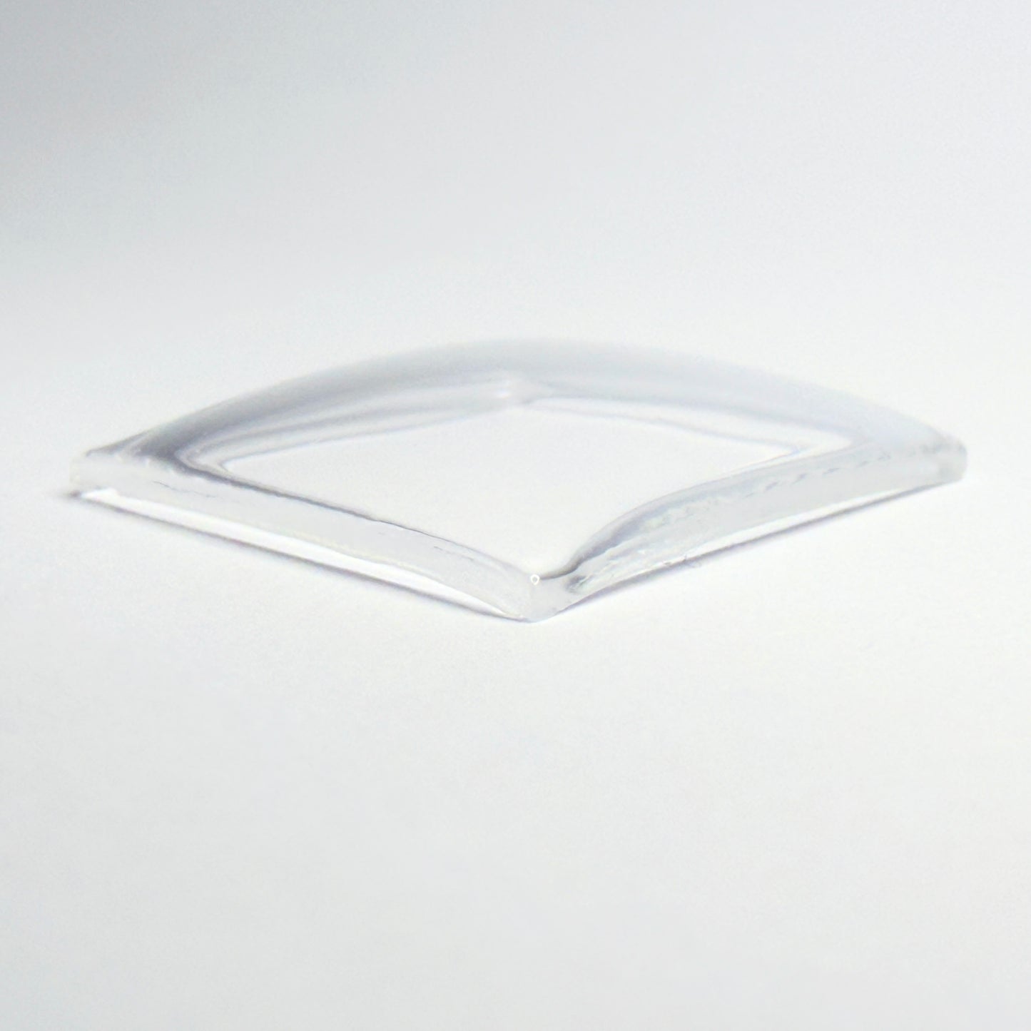 Square - Bottom Edge Curved (Both Sides) - G-S Flexo Acrylic Watch Crystals - Vintage New Old Stock