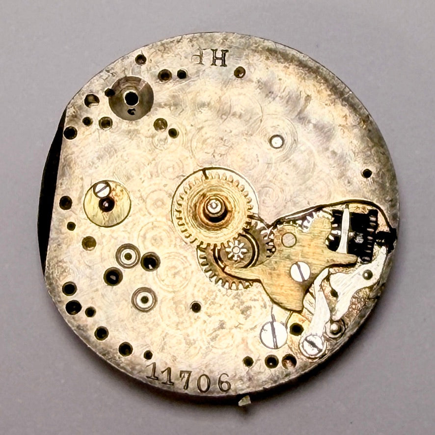 Vintage Swiss Watch Movement & Dial -  25.1mm - Working