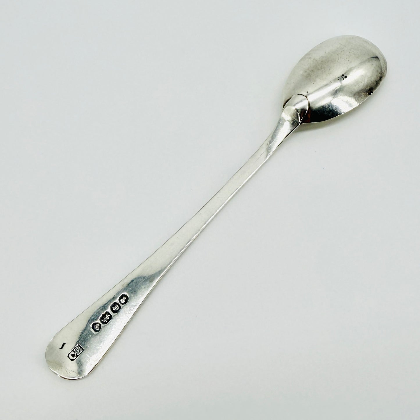 Antique Sterling Silver Mustard Spoon - London 1838 Charles Boyton