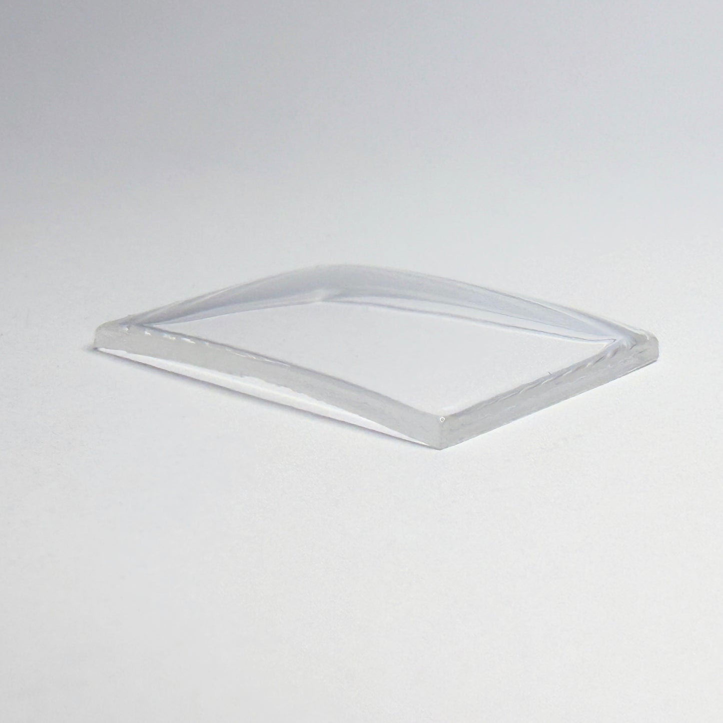 Rectangle - Bottom Edge Curved (Long Sides) - G-S Flexo Acrylic Watch Crystals - Vintage New Old Stock