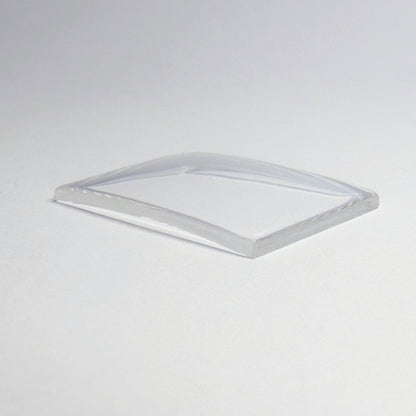 Rectangle - Bottom Edge Curved (Long Sides) - G-S Flexo Acrylic Watch Crystals - Vintage New Old Stock