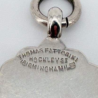 Antique Sterling Silver & Gilt Fob Medal – Birmingham 1924 – Thomas Fattorini