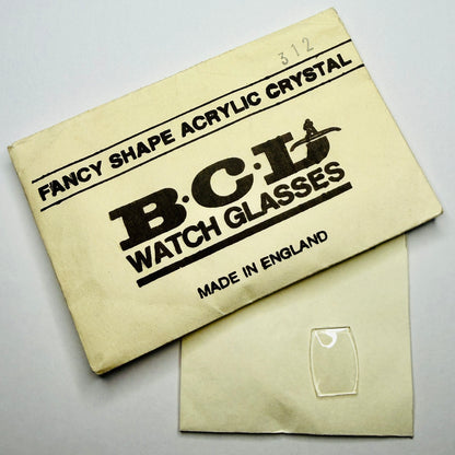 Tonneau - Domed - BCL Acrylic Watch Crystals - Vintage New Old Stock