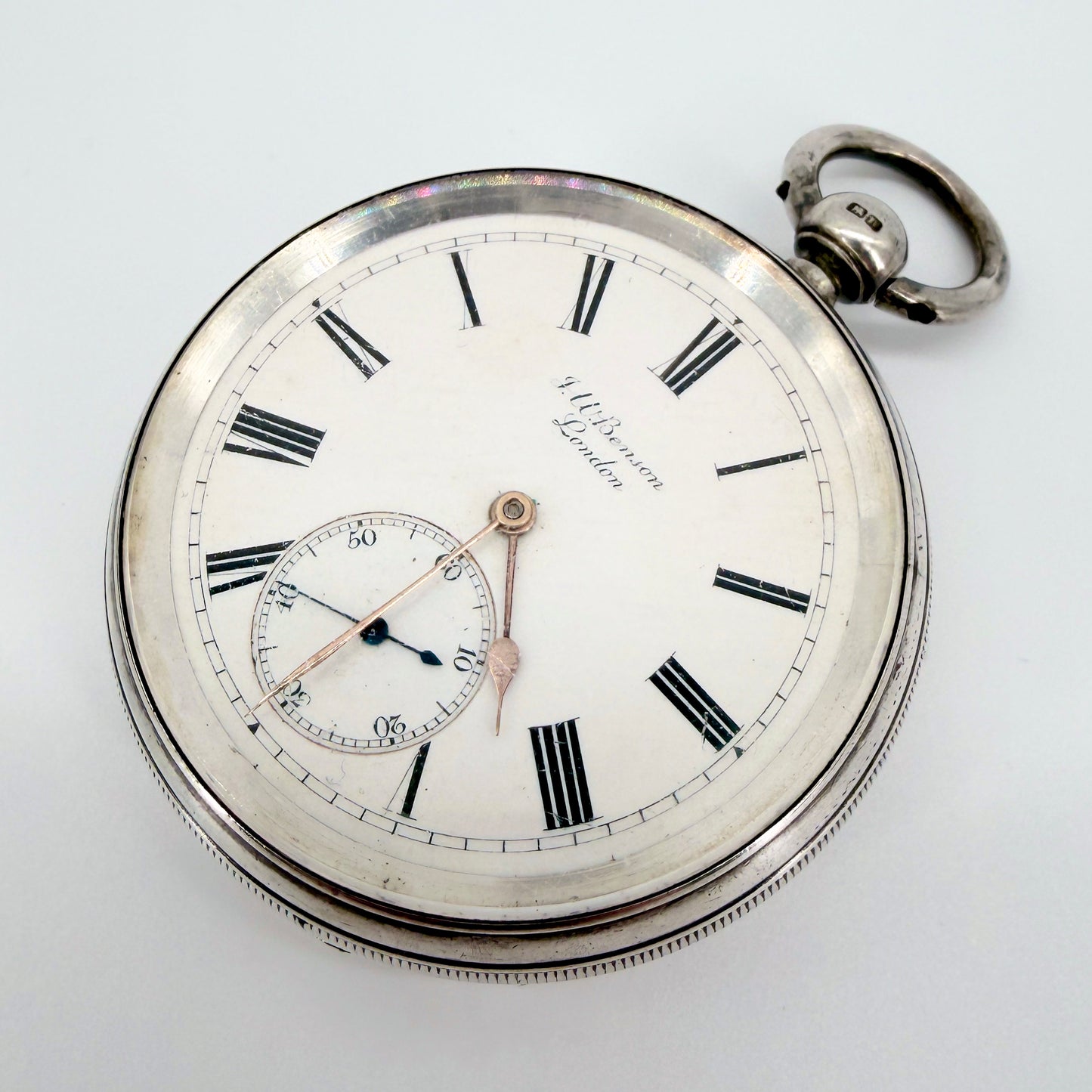 Antique Silver J.W. Benson “The Ludgate” Pocket Watch - London 1887 - Working