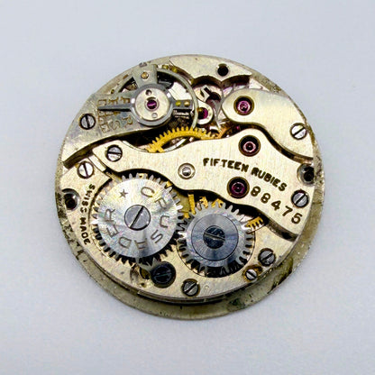 Vintage Crusader Watch Movement – 15 Jewels – Swiss Made – Spares/Repair