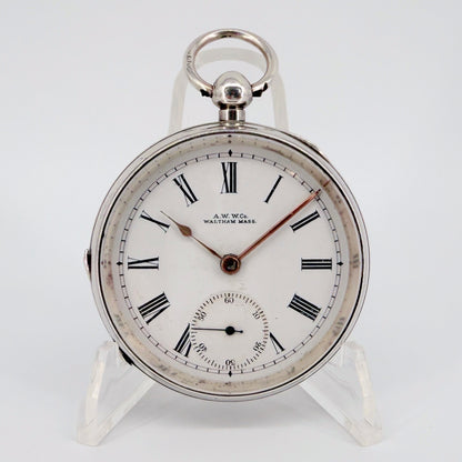 Antique Silver Cased Waltham Pocket Watch - Model 1883 - c.1903 - Working