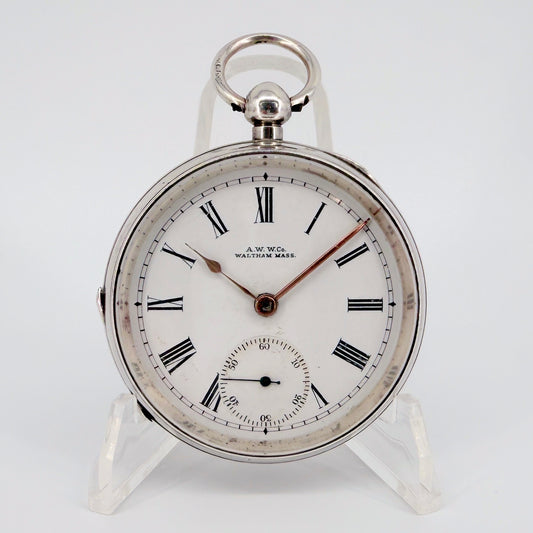 Antique Silver Cased Waltham Pocket Watch - Model 1883 - c.1903 - Working
