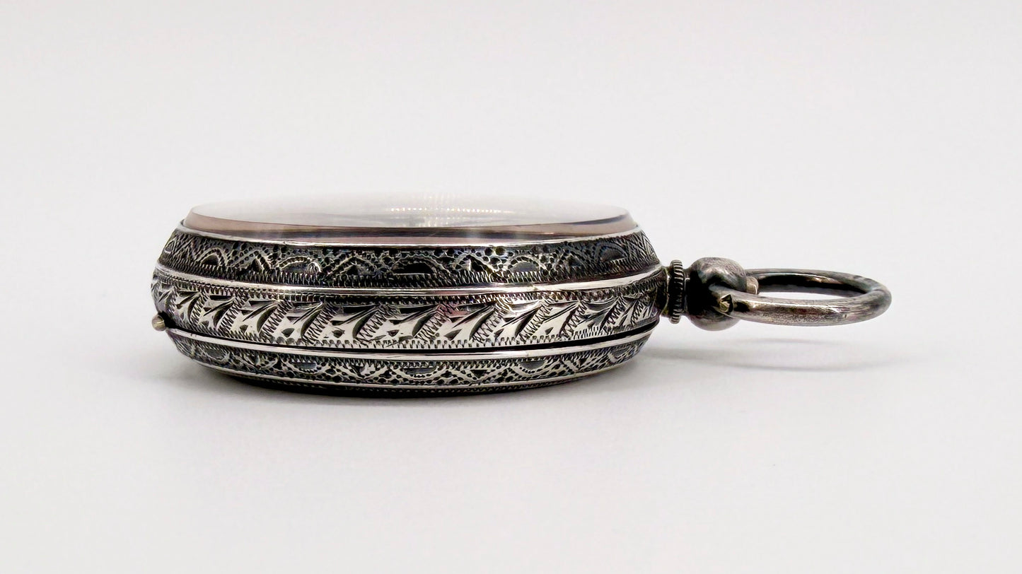 Antique Swiss 935 Silver Pocket Watch - H. Samuel - Working