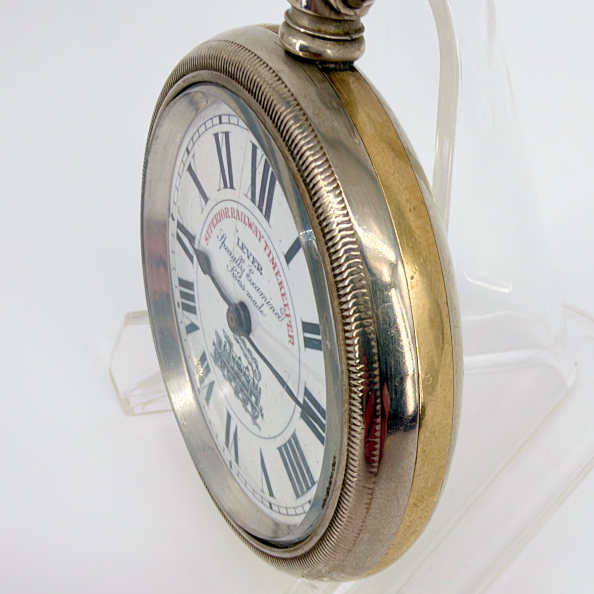 Antique Superior Railway Timekeeper Pocket Watch – Swiss - Working - image 8