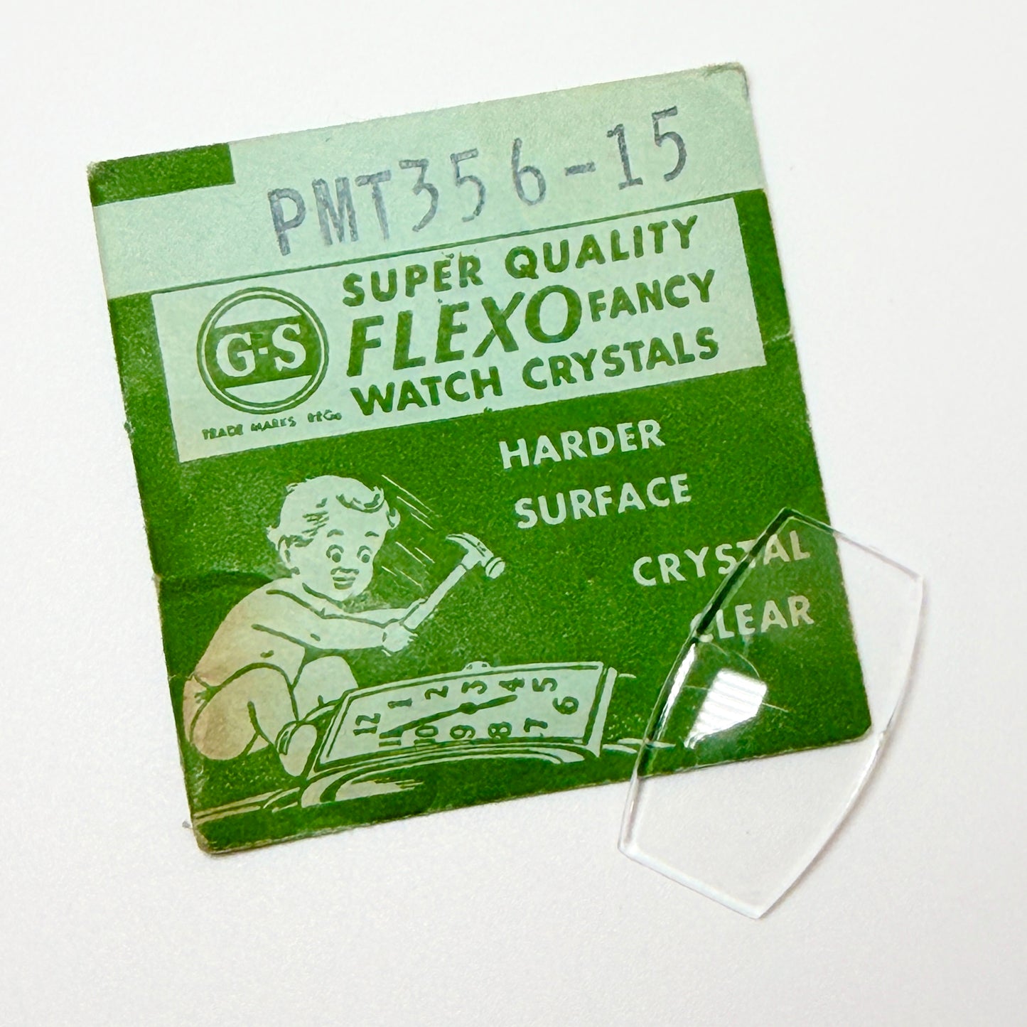 Tonneau / Barrel (PMT Series) - Bottom Edge Curved (Long Sides) - G-S Flexo Acrylic Watch Crystals - Vintage New Old Stock