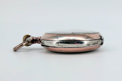 Antique Swiss / German Silver Pocket Watch -  8 Jewels - Working