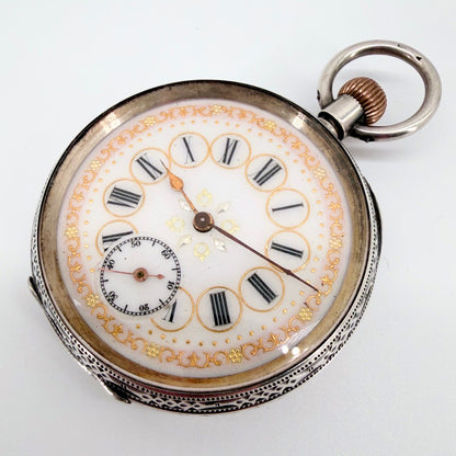 Antique Swiss 935 Silver Pocket Watch - Gédéon Thommen G.T. - Working