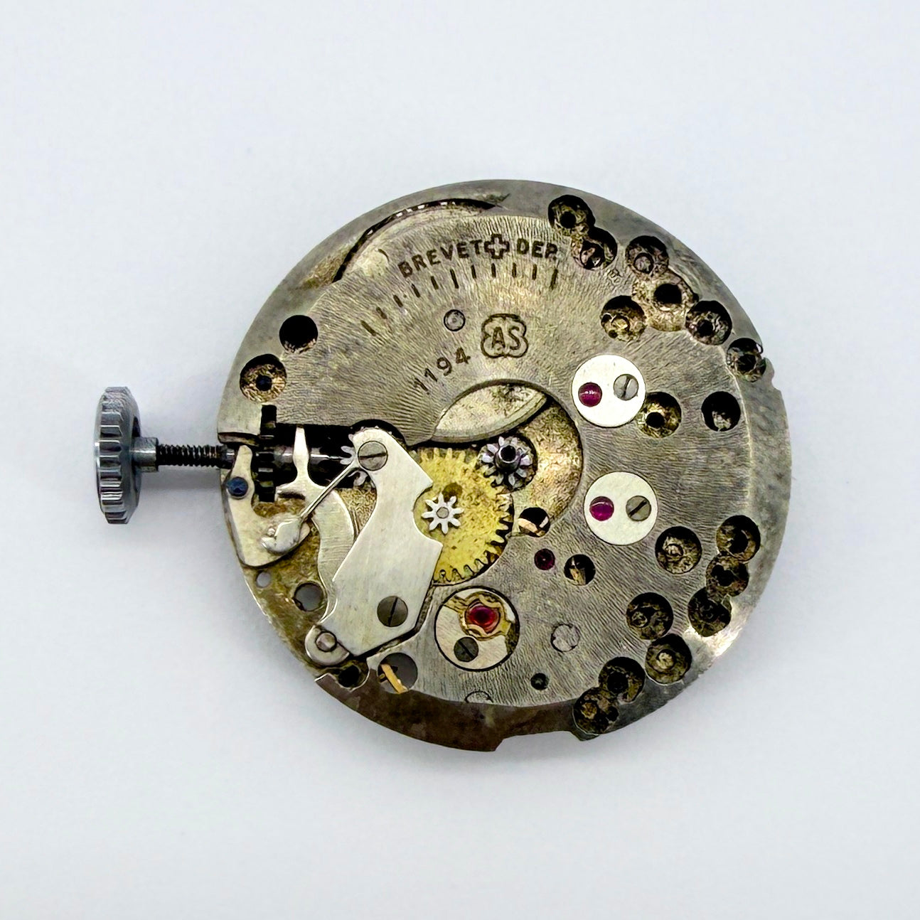 AS 1194 "Paul Breguette" Watch Movement – 17 Jewel – Spares or Repair