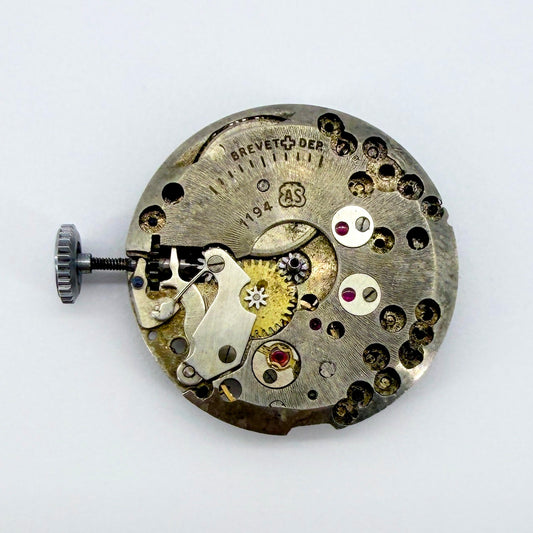 AS 1194 "Paul Breguette" Watch Movement – 17 Jewel – Spares or Repair