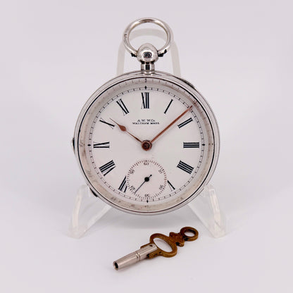 Antique Silver Cased Waltham Pocket Watch - Model 1883 - c.1903 - Working