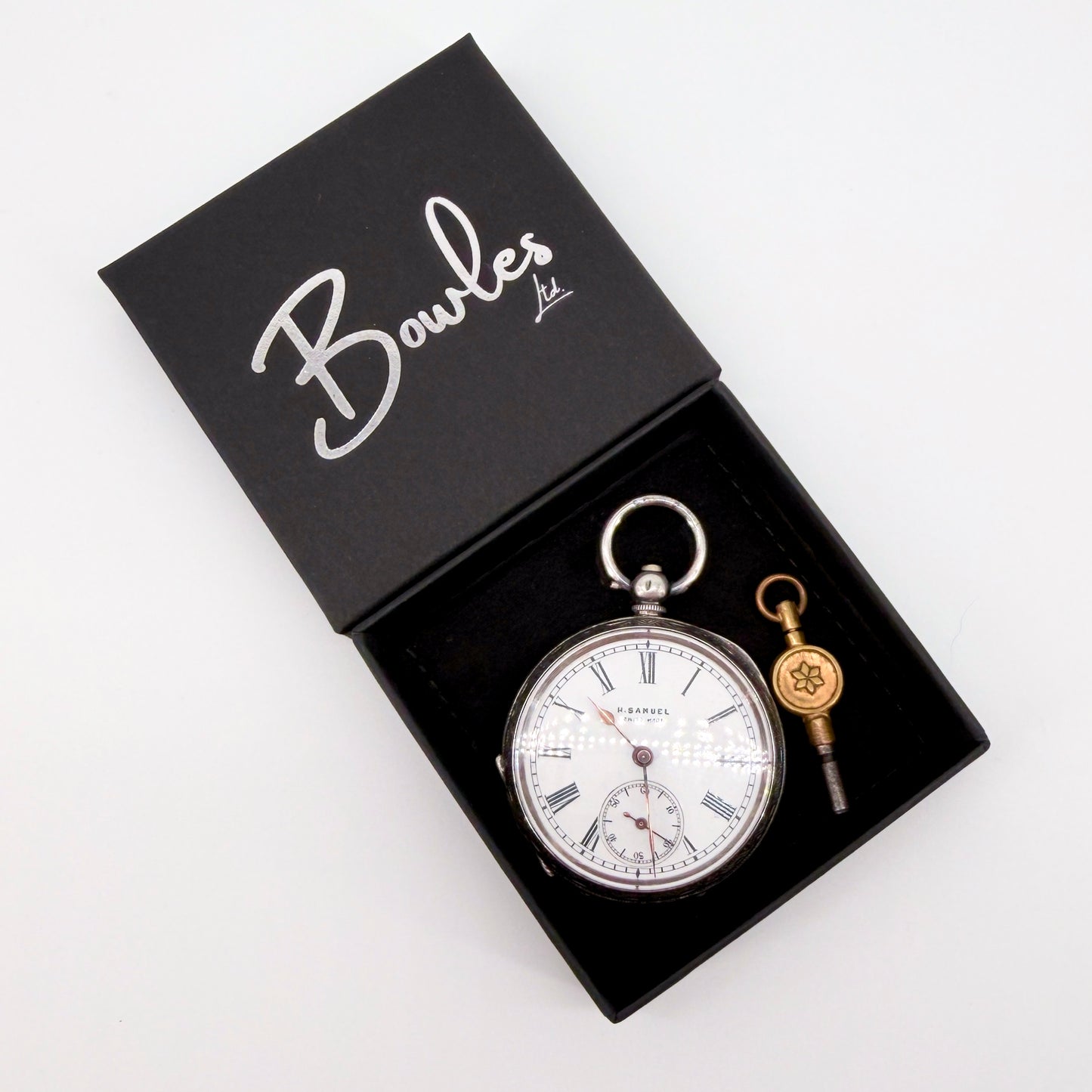 Antique Swiss 935 Silver Pocket Watch - H. Samuel - Working