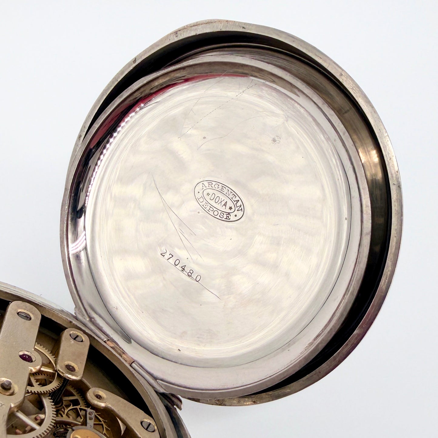 Antique DOXA Goliath Swiss Pocket Watch - 66mm - Working