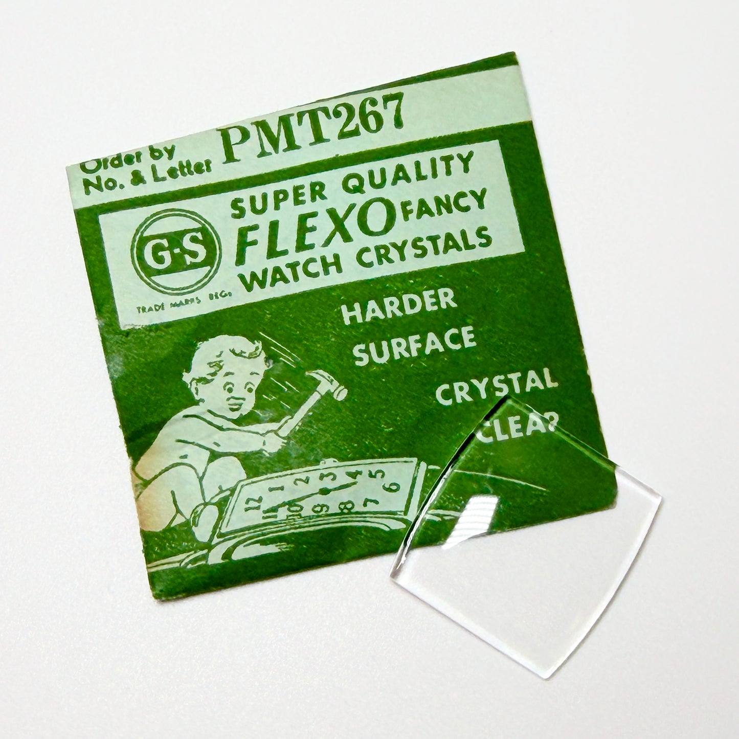 Tonneau / Barrel (PMT Series) - Bottom Edge Curved (Long Sides) - G-S Flexo Acrylic Watch Crystals - Vintage New Old Stock