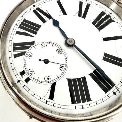 Antique Swiss Made Goliath Pocket Watch – 66mm – Working