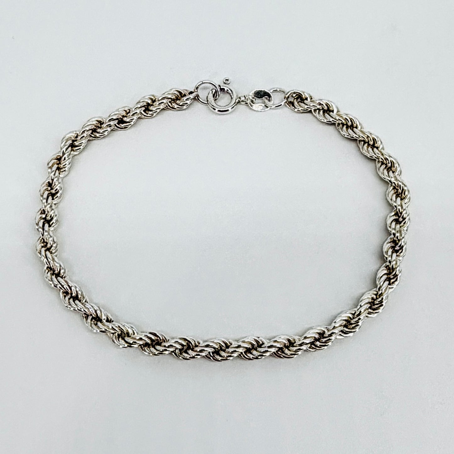 Brand New 925 Sterling Silver Rope Chain Bracelet