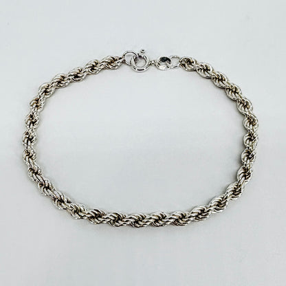 Brand New 925 Sterling Silver Rope Chain Bracelet