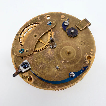 Antique Fusee Pocket Watch Movement - J Barker Easingwould - Spares/Repair
