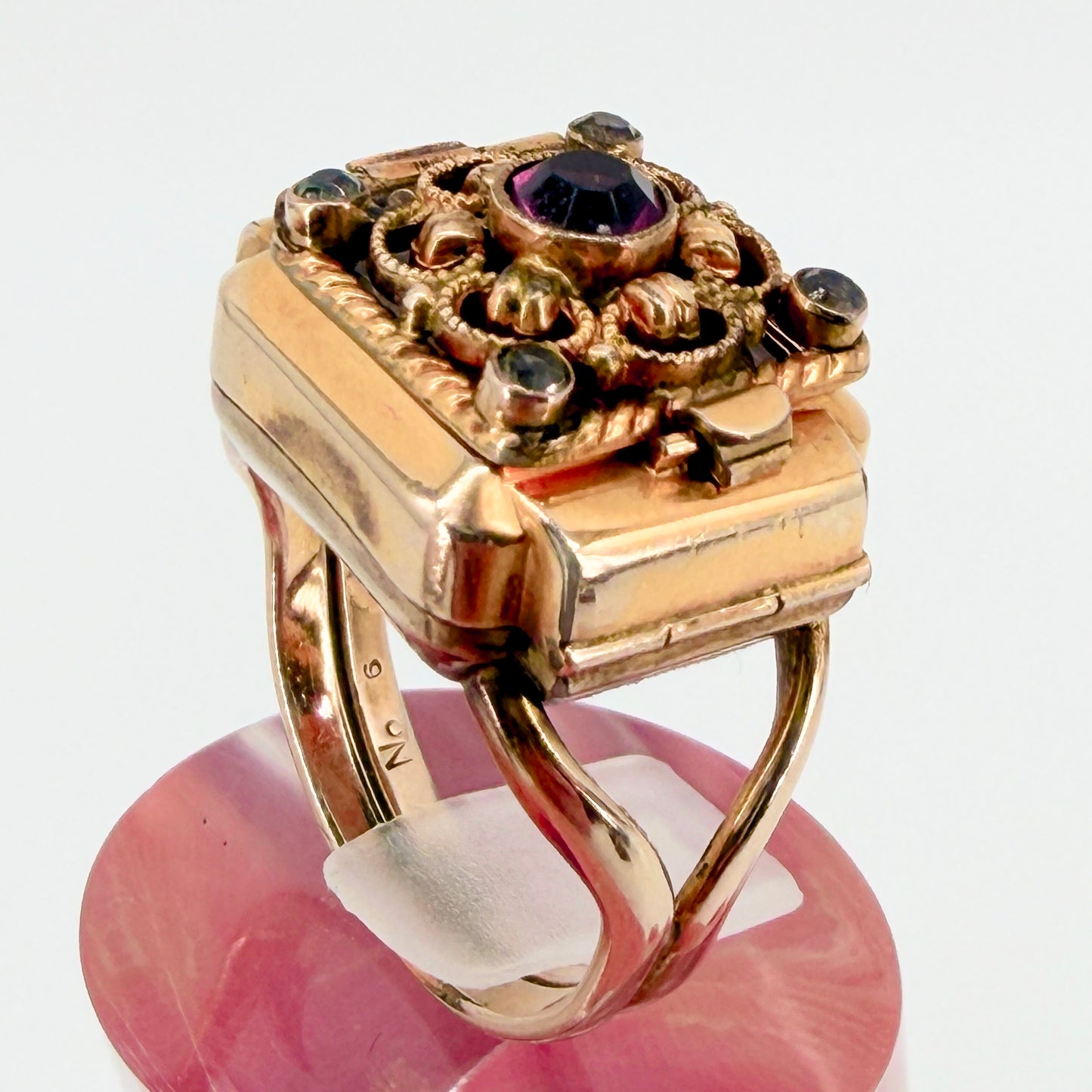 Vintage Sully Gold Plated Ring Watch – AS 976 – 17 Jewels – Working