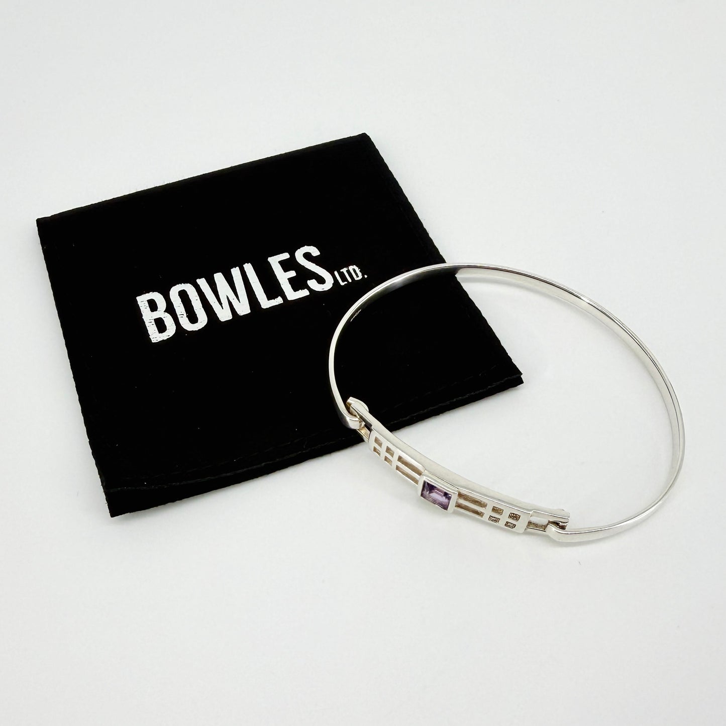 Vintage Kit Heath Sterling Silver & Amethyst Bangle – Edinburgh 1998
