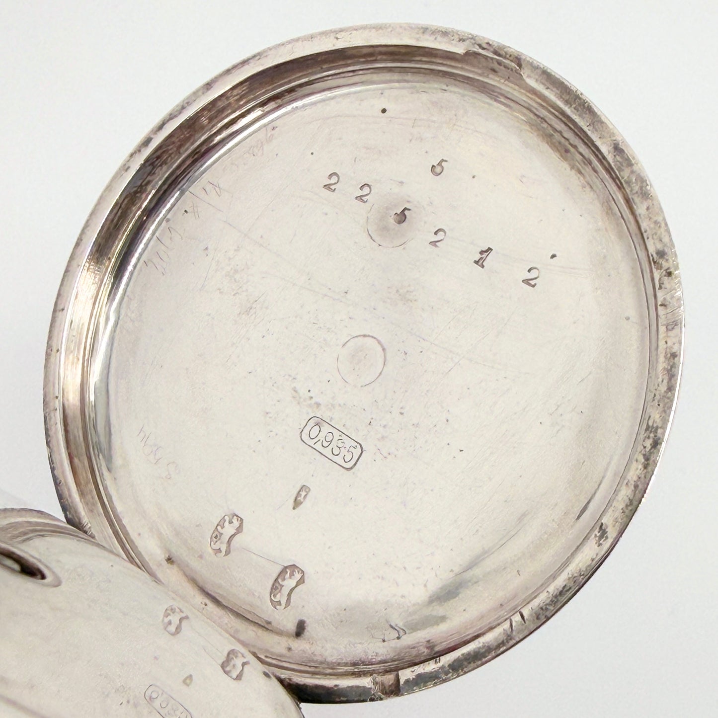 Antique Swiss 935 Silver Pocket Watch - H. Samuel - Working