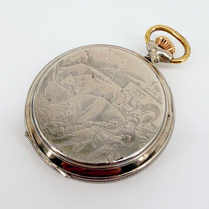 Waltham 17 Jewel Pocket Watch – Swiss Unitas Movement – Working