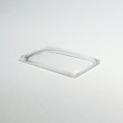 Rectangle Domed - Bottom Edges Flat - G-S Flexo Acrylic Watch Crystals - Vintage New Old Stock