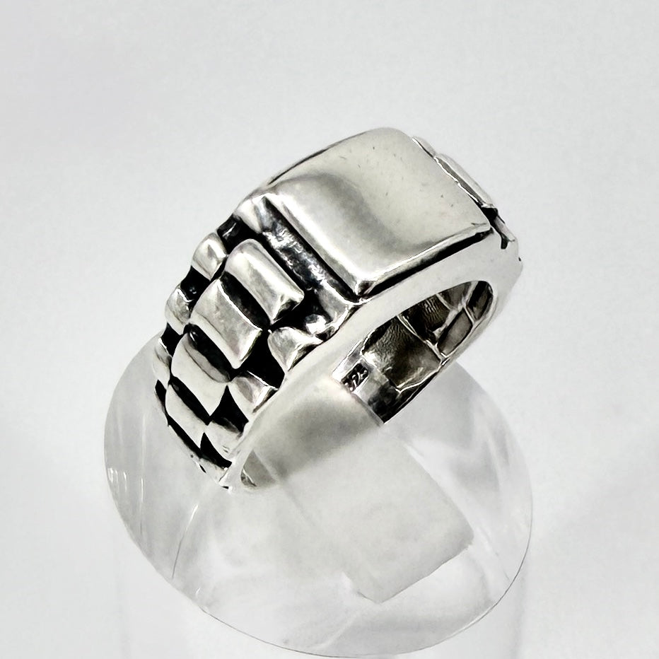 Vintage Sterling Silver Signet Ring 925 UK Size M½