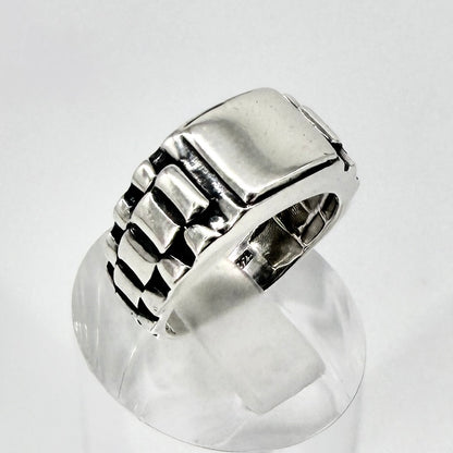 Vintage Sterling Silver Signet Ring 925 UK Size M½
