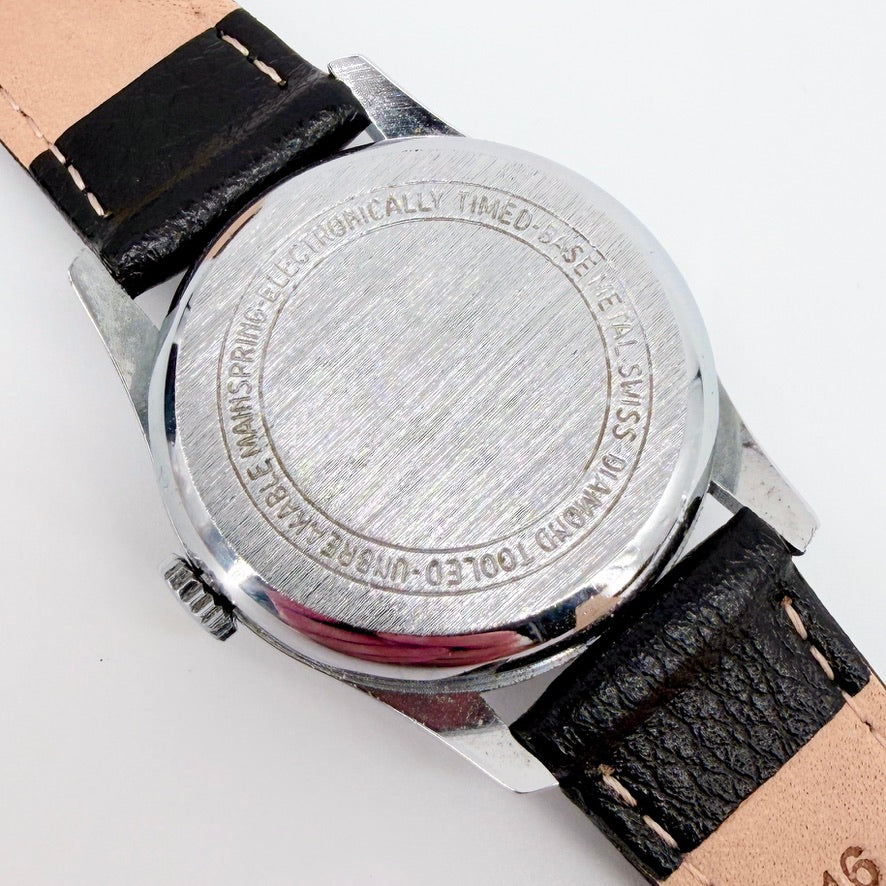 Lucerne Manual Wind Wristwatch - Black Dial - c.1970s - Working